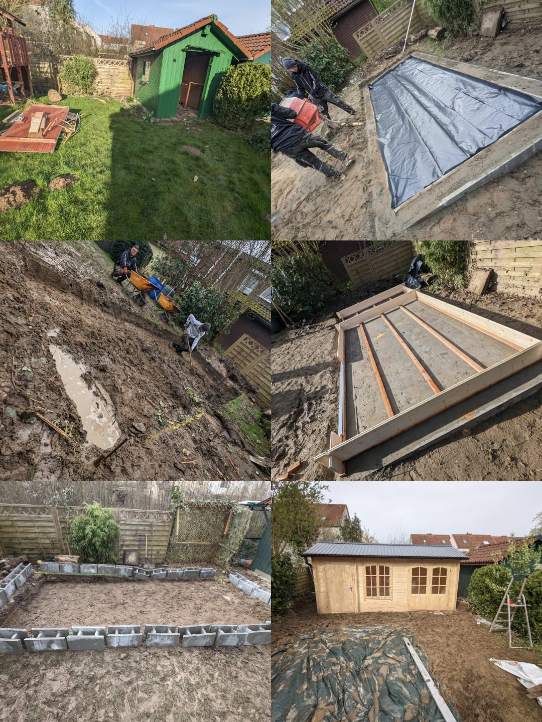 Gartenneugestaltung mit Gartenhaus