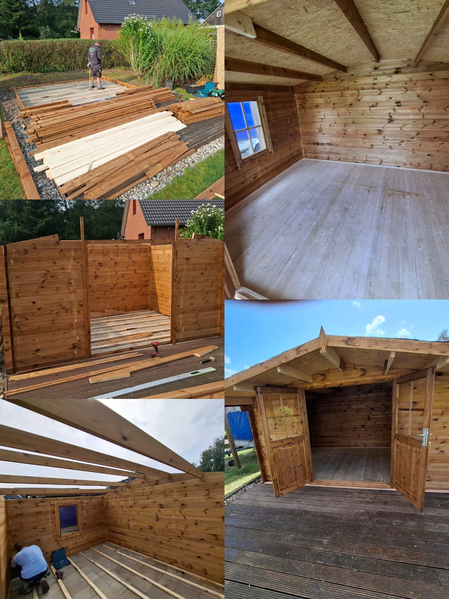 Gartenhaus Neubau – Holzkonstruktion innen und außen