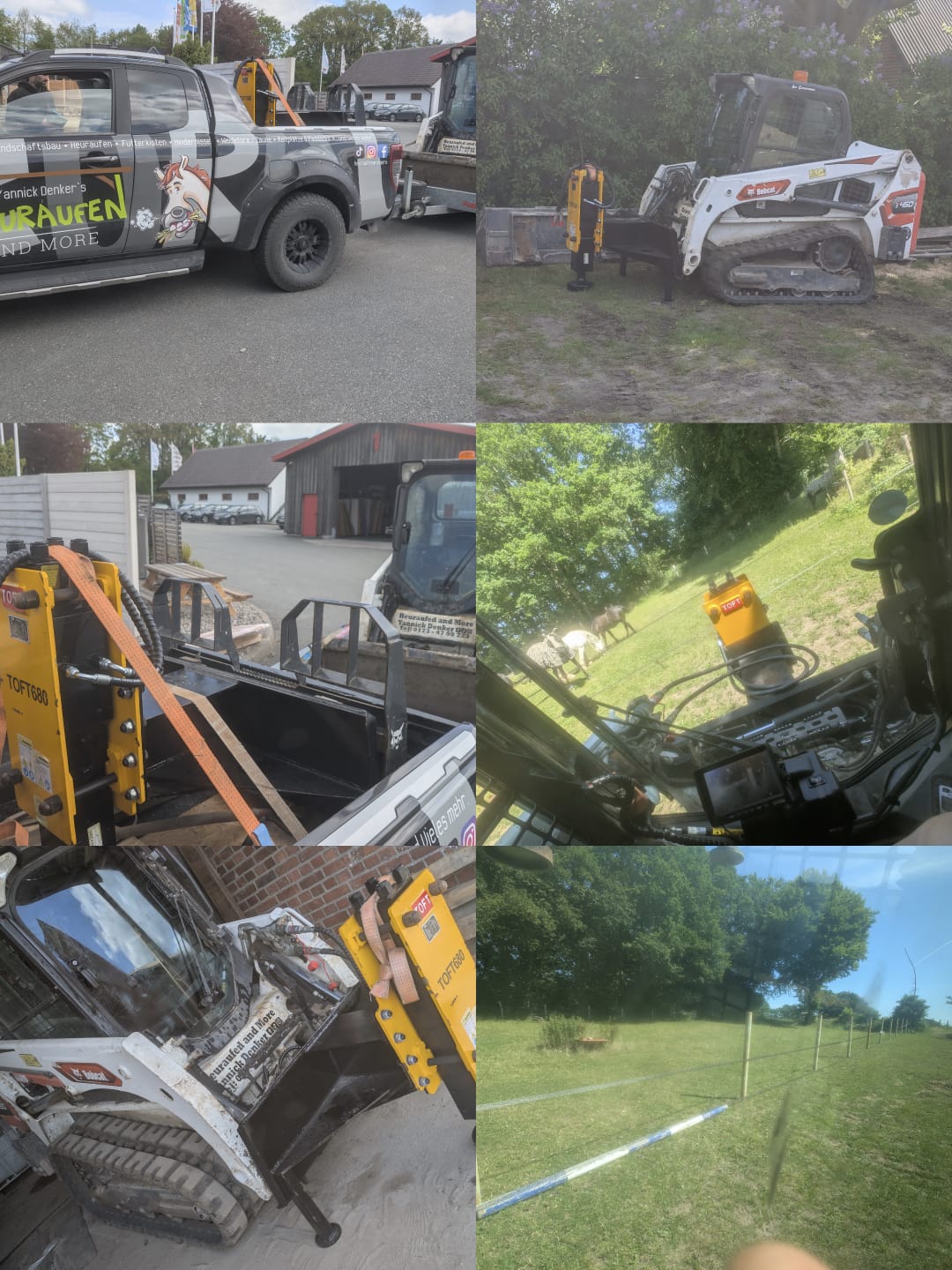 Firmenfahrzeug und Maschinenpark – Bobcat und Anhänger